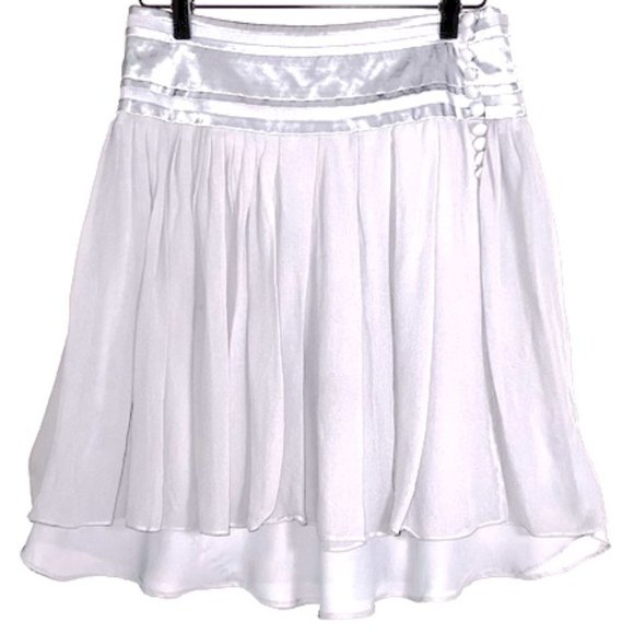 Gorgeous Brand New Women's Vertigo Paris Ivory Silk Skirt - Picture 1 of 16
